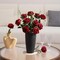 Realistic Long Stem Fake Silk Roses Bouquet for Party Home Wedding Centerpiece Office DIY Decor